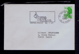 Sp10584 FRANCE "Biennale Nat. De Danse Du VAL DE MARNE"  Slogan Pmk CRETEIL EGLISE Dance Culrures 1985 Mailed - Dans