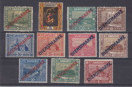 Saargebiet Dienst MiNr. D1-D11 ** - Unused Stamps