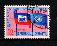HAITI - 1958 -  BANDIERA DI HAITI E DELLE NAZIONI UNITE - USATO - Haiti
