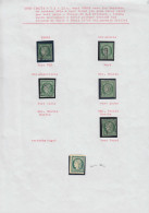 O FRANCE - Poste - 2, Ensemble De Nuances Dont Vert Foncé Et Vert Très Foncé, Oblitérations étoile, Grille, Tous Défectu - 1849-1850 Cérès