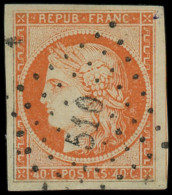 O FRANCE - Poste - 5a, Tb, Marges, Certificat Chevalier: 40c. Orange Vif - 1849-1850 Cérès