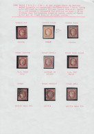 O FRANCE - Poste - 6, 8 Exemplaires, Oblitérations Et Nuances Diverses, B/TB - 1849-1850 Ceres