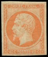 * FRANCE - Poste - 16, Signé Brun: 40c. Orange - 1853-1860 Napoléon III