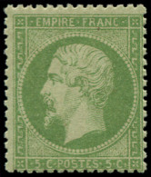 ** FRANCE - Poste - 20, Signé Scheller: 5c. Vert - 1862 Napoleone III