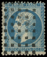O FRANCE - Poste - 22, Oblitération Gros Points: 20c. Bleu - 1862 Napoléon III.