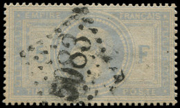 O FRANCE - Poste - 33, Gros Chiffres "5083" Constantinople: 5f. Violet-gris - 1863-1870 Napoléon III Lauré