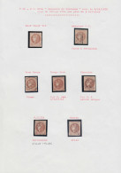 O FRANCE - Poste - 40B, 1 Exemplaire (*) Et 6 Unités Obl. Dont Cad - 1870 Bordeaux Printing