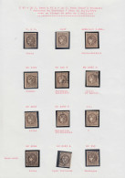 O FRANCE - Poste - 47, 1 Exemplaire (*) Et 11 Exemplaires Nuances Et Oblitérations Diverses (2 Exemplaires TB) - 1870 Bordeaux Printing