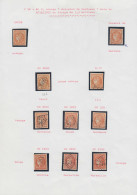 O FRANCE - Poste - 48, 10 Exemplaires Dont Nuances Et Oblitérations Diverses (3 Exemplaires TB) - 1870 Bordeaux Printing