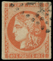 O FRANCE - Poste - 48c, Signé Scheller: 40c. Rouge-orange - 1870 Bordeaux Printing