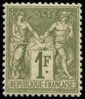 * FRANCE - Poste - 72, Signé Scheller, Très Bon Centrage: 1f. Bronze - 1876-1878 Sage (Tipo I)