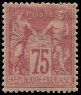 * FRANCE - Poste - 81, Type II, Signé Brun, Bon Centrage: 75c. Rose - 1876-1898 Sage (Tipo II)