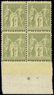 ** FRANCE - Poste - 82, Bloc De 6 Bdf, Superbe: 1f. Olive - 1876-1898 Sage (Tipo II)