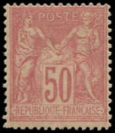 * FRANCE - Poste - 98, Charnière Infime: 50c. Rose - 1876-1898 Sage (Type II)