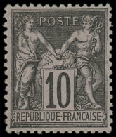 * FRANCE - Poste - 103, Très Bon Centrage: 10c. Noir Sur Lilas - 1898-1900 Sage (Type III)