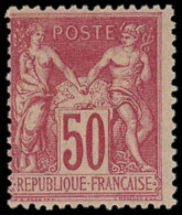 ** FRANCE - Poste - 104, Type I, Signé Scheller: 50c. Rose - 1898-1900 Sage (Tipo III)