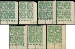 ** FRANCE - Poste - 111, 7 Blocs De 4 Cd Différents, Entre 1925/1932: 5c. Blanc - Nuevos