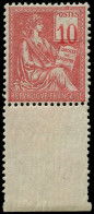 ** FRANCE - Poste - 112a, Chiffres Très Déplacés, Trait De Gomme: 10c. Mouchon Rose - Unused Stamps
