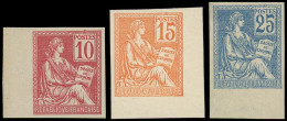 * FRANCE - Poste - 116a/18a, Non Dentelé: Mouchon Type II - Unused Stamps