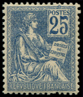 ** FRANCE - Poste - 118, Très Bon Centrage: 25c. Mouchon Bleu - Unused Stamps