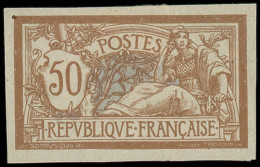 ** FRANCE - Poste - 120a, Non Dentelé (1 Point Dans La Gomme): 50c. Brun Et Gris - Unused Stamps