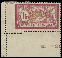 * FRANCE - Poste - 121, Timbre Plus Grand Par Décalage Du Piquage, Cdf: 1f. Merson - Unused Stamps