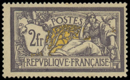 * FRANCE - Poste - 122, Signé Calves (* Infime): 2f. Violet Et Jaune - Unused Stamps