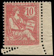 * FRANCE - Poste - 124, Piquage Oblique Par Pliage: 10c. Mouchon Retouché (Spink) - Unused Stamps
