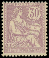** FRANCE - Poste - 128, Très Frais: 30c. Mouchon Violet - Unused Stamps