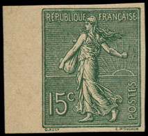 ** FRANCE - Poste - 130g, Non Dentelé Bord De Feuille: 15c. Semeuse Vert - Unused Stamps