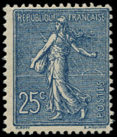 ** FRANCE - Poste - 132, Décentré: 25c. Semeuse Bleu - Unused Stamps