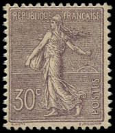 ** FRANCE - Poste - 133, Très Bon Centrage, Signé Calves: 30c. Semeuse Lilas - Unused Stamps