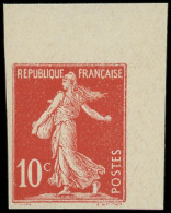 * FRANCE - Poste - 134b, Non Dentelé, Signé Brun, Cdf: 10c. Rouge - Ongebruikt