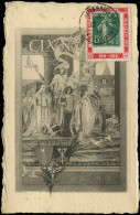 LET FRANCE - Poste - 137, Sur Porte Timbre Rouge "Millénaire De Cluny", Obl. Spéciale Sur Cp Millénaire 2/9/10 - 1877-1920: Periodo Semi Moderno
