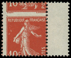 ** FRANCE - Poste - 138, Piquage à Cheval (* Sur Bdf): 10c. Semeuse Rouge - Unused Stamps
