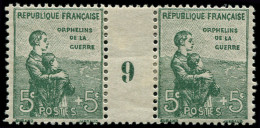 * FRANCE - Poste - 149, Paire Millésime "9": 5 + 5c. Orphelins - Unused Stamps