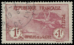 O FRANCE - Poste - 154, 1F + 1F Carmin, Oblitéré Du 29/7/18: Orphelins - Gebraucht