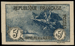 (*) FRANCE - Poste - 155, Non Dentelé, Signé Calves + Certificat Roumet: 5f. + 5f. Orphelins (Spink) - Nuovi