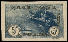 (*) FRANCE - Poste - 155, Non Dentelé, Signé Calves + Certificat Roumet: 5f. + 5f. Orphelins (Spink) - Unused Stamps