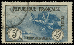O FRANCE - Poste - 155, Bel Exemplaire: 5f. + 5f. Orphelins - Usados