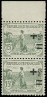 ** FRANCE - Poste - 164, Paire Verticale Dont 1 Ex Surcharge Partiellement Effacée - Unused Stamps