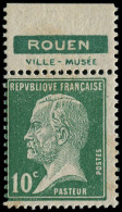** FRANCE - Poste - 170, Pub Privée "Rouen", Pub Impression Recto-verso: 10c. Pasteur (Spink) - Ungebraucht