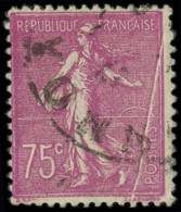 O FRANCE - Poste - 202, Pli Accordéon: 75c. Semeuse Lilas-rose - Oblitérés