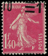 * FRANCE - Poste - 228, Surcharge à Cheval Très Déplacée: 1.40f. Semeuse Rose - Ongebruikt