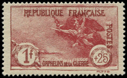 ** FRANCE - Poste - 231, Centre Très Déplacé, Signé Calves: 1f. + 25c. Orphelins (Spink) - Unused Stamps