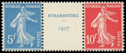 ** FRANCE - Poste - 242A, Paire Avec Intervalle: Expo Strasbourg 1927 - Unused Stamps