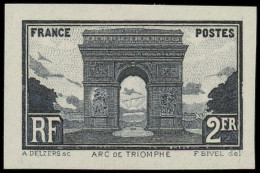* FRANCE - Poste - 258A, Tirage En Noir, Non Dentelé: 2f. Arc De Triomphe (Spink) - Unused Stamps