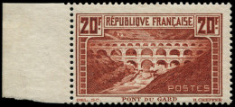 * FRANCE - Poste - 262A, Type I, Dentelé 13,5 Bdf: 20f. Pont Du Gard - Unused Stamps