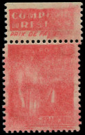 ** FRANCE - Poste - 283, Avec Pub, Impression Totalement Maculée: 50c. Paix Rouge - Unused Stamps
