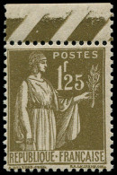 ** FRANCE - Poste - 287, Haut De Feuille: 1.25f. Paix Olive - Unused Stamps